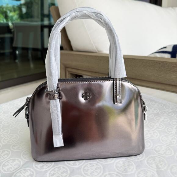 Tory Burch Emerson Dome Satchel 153467 & Emerson Mini Wallet 153359 - Picture 2 of 16